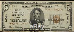 1929 Series $5 National Bank Note Currency Superior Nebraska Type 2 Late Charter