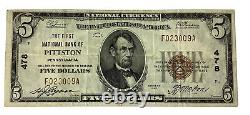 1929 Series $5 Pittston, Panational Bank Paper Currency Circulated