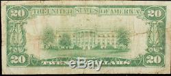 1929 Series Osceola Nebraska National Bank $20 Currency Note F Fine (008)