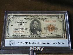 1929 Set National Currency Bank Notes $5, $10, $20, $50, $100 (set of 5 notes)