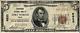 1929 Stockyards Bank Of Fort Worth Texas National Currency $5 Ch # 6822 Note