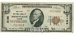 1929 T-1 $10 First National Bank of Birmingham Alabama National Currency VF