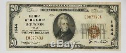 1929 T1 $20 First National Bank Houston Texas National Banknote Currency Vf743a