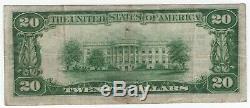 1929 T1 $20 First National Bank Troy Ohio National Banknote Currency Choice VF