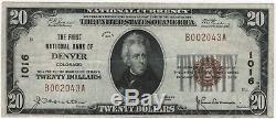 1929 T1 $20 First National Denver Colorado National Bank note Currency Ch VF