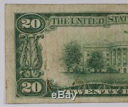 1929 T2 $20 National Bank Note Currency Montgomery Alabama Circ Very Fine (722)