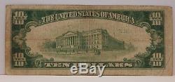1929 -The First Natl Bank Of Salem, OH $10 National Currency -T2 #43 #641Z