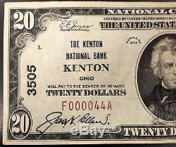 1929 Twenty Dollars Nat'l Currency, The Kenton National City Bank, Kenton, OH