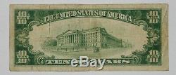1929 Type 1 $10 Alamo Bank San Antonio Texas National Banknote Currency Vf 120a