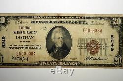 1929 Type1 First National Bank of Dothan Alabama National Currency Fine E000938A