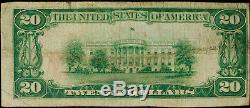 1929 Union Stock Yards National Bank Currency Ks $20 F/vf Fancy Title Lowest Sn