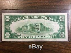 1929 series$10.00 National Currency From The National Bank Of Lansing Michigan