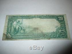 $20 1902 Beardstown Illinois IL National Currency Bank Note Bill! Ch. #3640 RARE