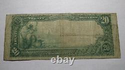 $20 1902 Burlington New Jersey NJ National Currency Bank Note Bill Ch #1222 FINE