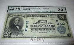 $20 1902 Coaldale Pennsylvania PA National Currency Bank Note Bill Ch. #9739 VF