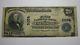 $20 1902 Ebensburg Pennsylvania Pa National Currency Bank Note Bill Ch. #5084