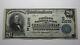 $20 1902 Ellwood City Pennsylvania Pa National Currency Bank Note Bill 11570 Xf+