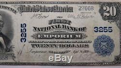 $20 1902 Emporium Pennsylvania PA National Currency Bank Note Bill #3255 VF PMG