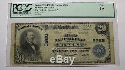 $20 1902 Eureka California CA National Currency Bank Note Bill! Ch. #5986 FINE