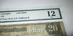 $20 1902 Fitzgerald Georgia GA National Currency Bank Note Bill Ch. #8250 PMG