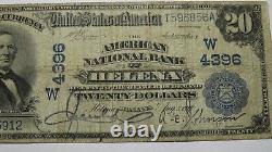 $20 1902 Helena Montana MT National Currency Bank Note Bill! Ch. #4396 FINE+