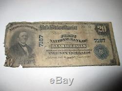 $20 1902 Klamath Falls Oregon OR National Currency Bank Note Bill! Ch. #7167