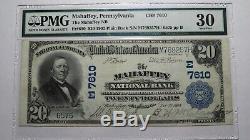 $20 1902 Mahaffey Pennsylvania PA National Currency Bank Note Bill Ch #7610 VF30