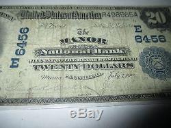 $20 1902 Manor Pennsylvania PA National Currency Bank Note Bill! Ch. #6456 Fine
