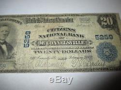 $20 1902 McConnelsville Ohio OH National Currency Bank Note Bill! Ch #5259 RARE