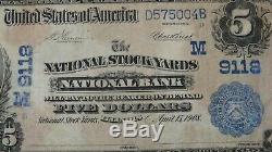 $20 1902 National Stock Yards Illinois National Currency Bank Note Bill! City