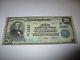 $20 1902 Norton Kansas Ks National Currency Bank Note Bill! Ch. #3687 Vf
