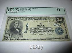 $20 1902 Pana Illinois IL National Currency Bank Note Bill! Ch. #6734 Fine! PCGS