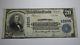 $20 1902 Passaic New Jersey Nj National Currency Bank Note Bill! Ch. #12205 Vf+