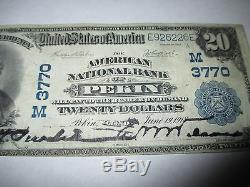 $20 1902 Pekin Illinois IL National Currency Bank Note Bill Ch. #3770 Very Fine