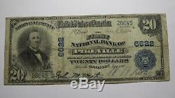 $20 1902 Pikeville Kentucky KY National Currency Bank Note Bill! Ch #6622 FINE