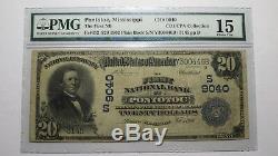 $20 1902 Pontotoc Mississippi MS National Currency Bank Note Bill Ch. #9040 PMG