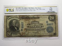 $20 1902 Red Bank New Jersey NJ National Currency Bank Note Bill #2257 F12 PCGS