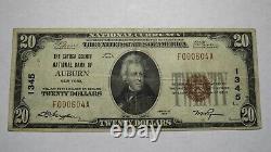 $20 1929 Auburn New York NY National Currency Bank Note Bill Charter #1345 VF