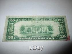 $20 1929 Augusta Maine ME National Currency Bank Note Bill! Ch. #498 VF