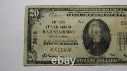 $20 1929 Barnesboro Pennsylvania PA National Currency Bank Note Bill Ch. #5818