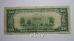 $20 1929 Bennington Vermont VT National Currency Bank Note Bill Ch. #130 Fine++