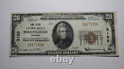$20 1929 Birmingham Alabama AL National Currency Bank Note Bill Ch. #3185 XF+