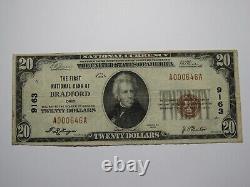 $20 1929 Bradford Ohio OH National Currency Bank Note Bill Charter #9163 VF