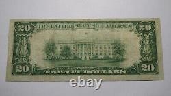 $20 1929 Canonsburg Pennsylvania PA National Currency Bank Note Bill! #4570 VF