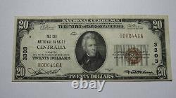 $20 1929 Centralia Illinois IL National Currency Bank Note Bill Ch. #3303 VF++