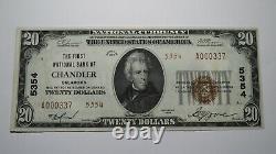$20 1929 Chandler Oklahoma OK National Currency Bank Note Bill Ch. #5354 AU++