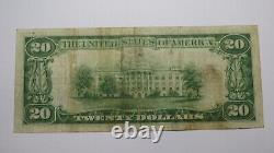 $20 1929 Charleston West Virginia WV National Currency Bank Note Bill Ch #13509