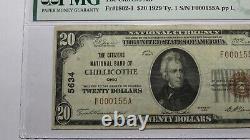 $20 1929 Chillicothe Ohio OH National Currency Bank Note Bill Ch. #5634 VF30 PMG