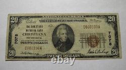 $20 1929 Christiana Pennsylvania PA National Currency Bank Note Bill! #7078 FINE
