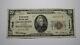 $20 1929 Collingswood New Jersey Nj National Currency Bank Note Bill Ch #7983 Vf